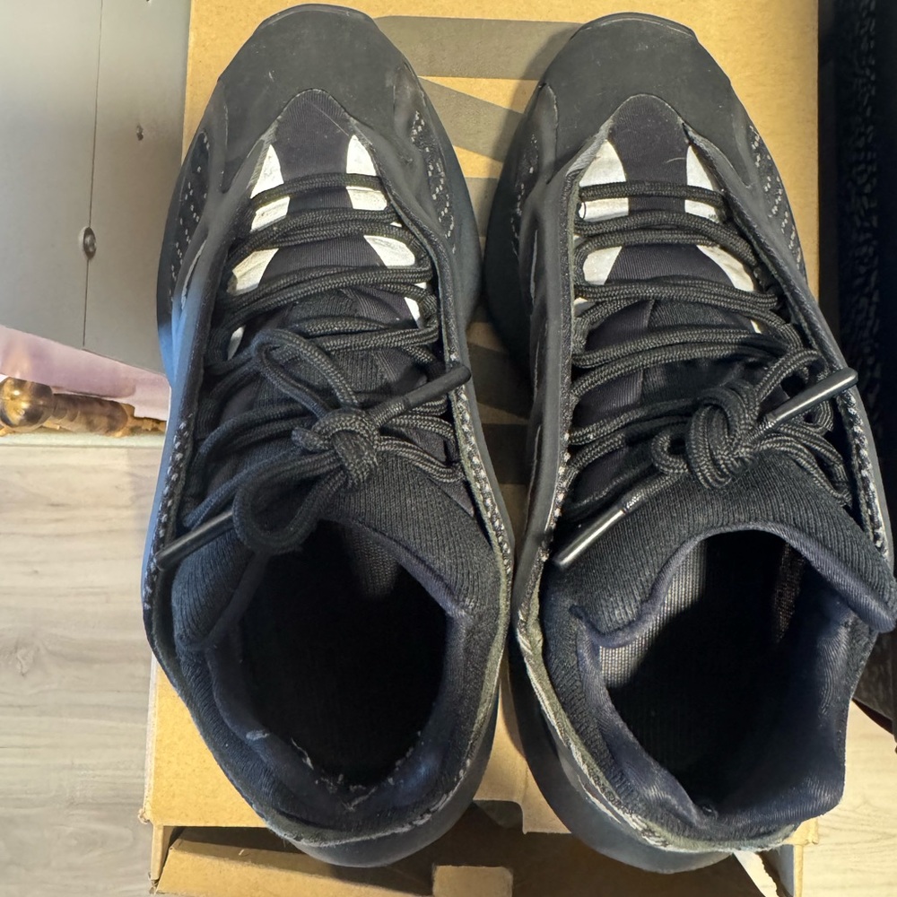 Yeezy Black High-Top Sneakers with Padded Ankle